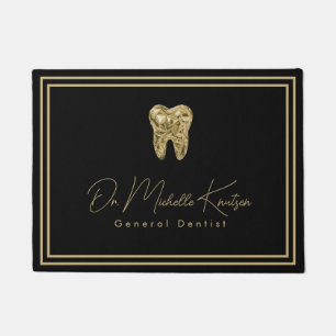 Felpudo Dentista de moda Profesional Dental Black Gold