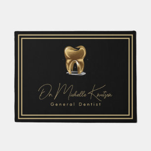 Felpudo Dentista de moda Profesional Dental Black Gold Doo