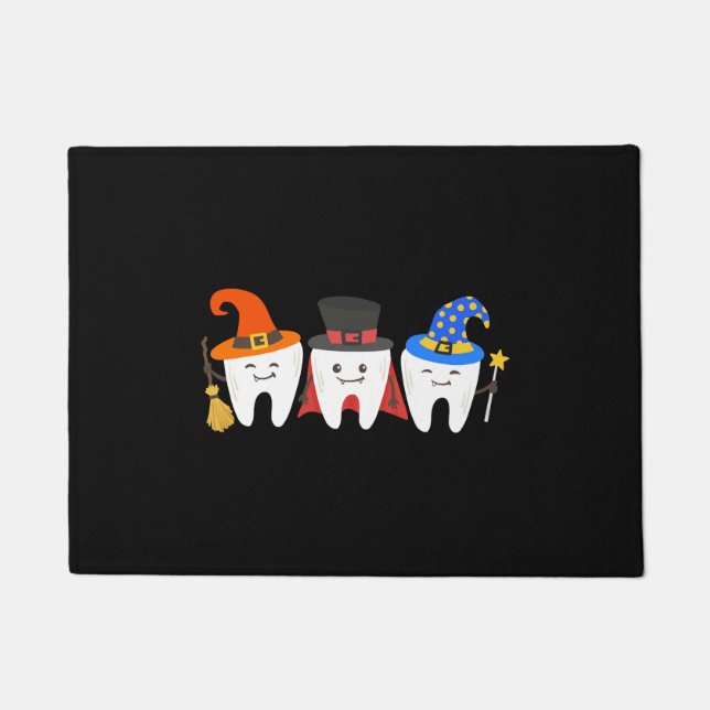 Felpudo Dentista Halloween Teeth Dental (Anverso)