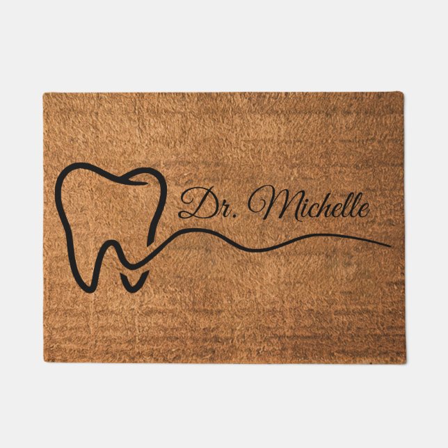 Felpudo Dentista profesional de moda vintage (Anverso)