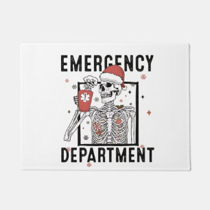 Felpudo Departamento de Emergencia Skeleton Enfermería Caf