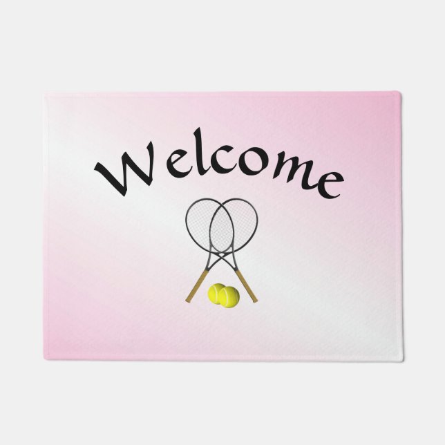 Felpudo Deportes de tenis rosado (Anverso)
