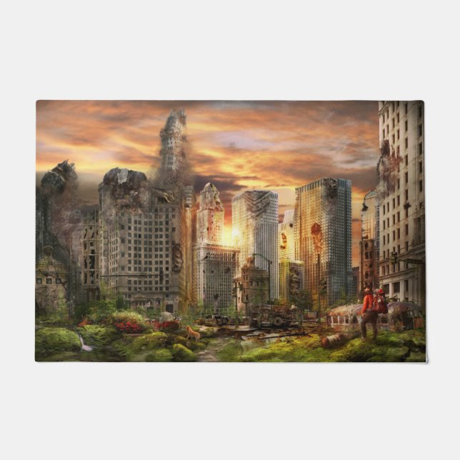 Felpudo Desastre - Chicago, IL - Hay que caminar al perro (Anverso)