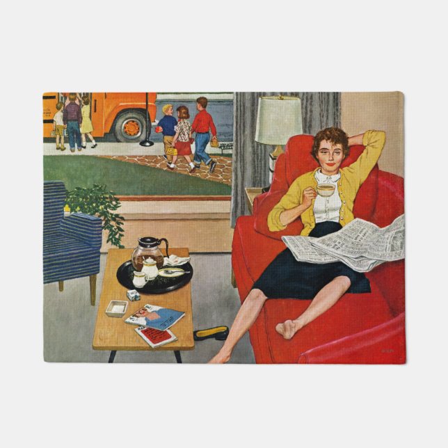 Felpudo Descanso del café de la mañana (Anverso)