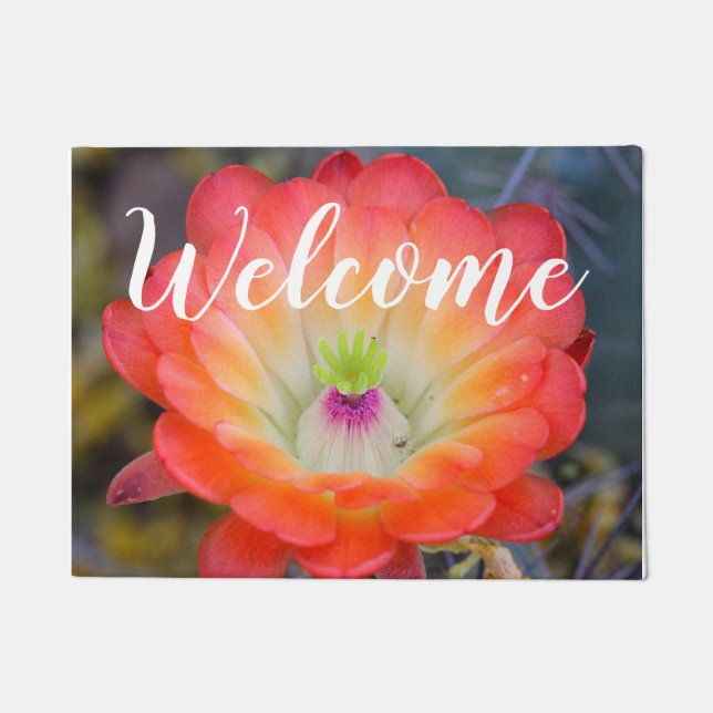 Felpudo Desierto en flor (Anverso)