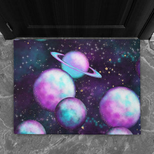 Felpudo Deslumbramiento del sistema solar Planeta rosa m