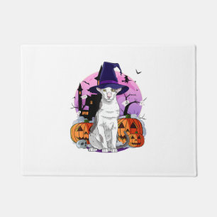 Felpudo Despertar de la bruja de Halloween con gato de Sho
