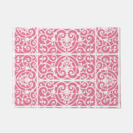 Felpudo Desplazamiento rosa y blanco