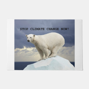 Felpudo ¡DETENGAN EL CAMBIO CLIMÁTICO AHORA! Oso polar
