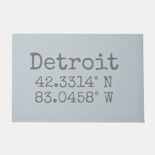 Felpudo Detroit Latitude Longitud (Anverso)