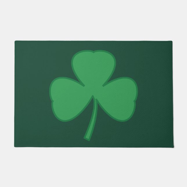 Felpudo Día de San Patricio, Shamrock, bienvenida Doormat  (Anverso)