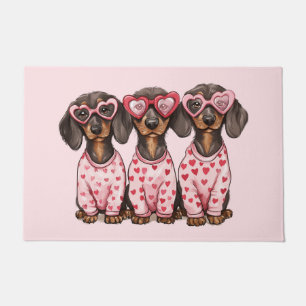 Felpudo Día de San Valentín Dachshund Dogs