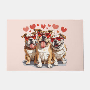 Felpudo Día de San Valentín English Bulldog