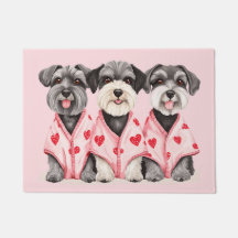 Día de San Valentín Schnauzer Dogs