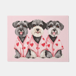 Felpudo Día de San Valentín Schnauzer Dogs