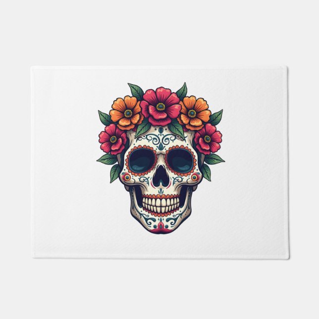 Felpudo Día del Azúcar Muerto - Día de los Muertos S (Anverso)