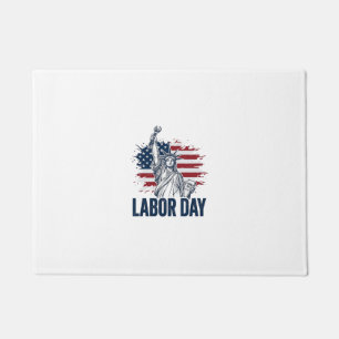 Felpudo Día del Trabajo Estatua de la Libertad Diseño Patr