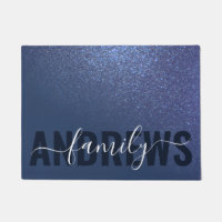 Diagonal Naval Azul Purpurina Gradiente Ombre Mono