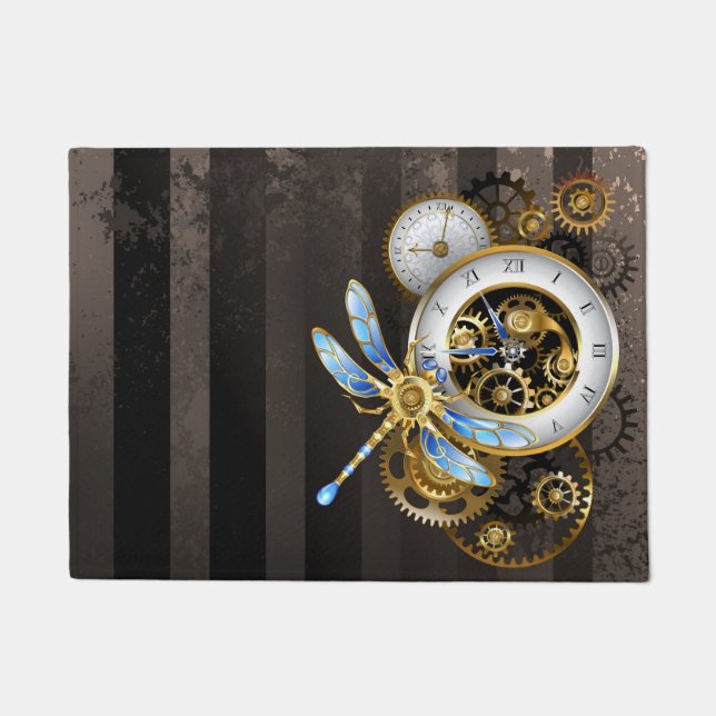 Felpudo Diales de vapor con libélula (Anverso)