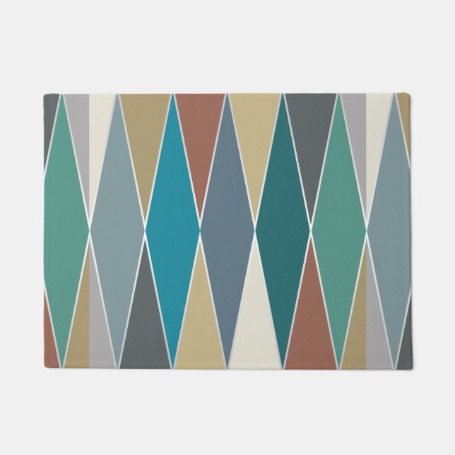 Felpudo Diamantes modernos de medio siglo (grandes) (Anverso)