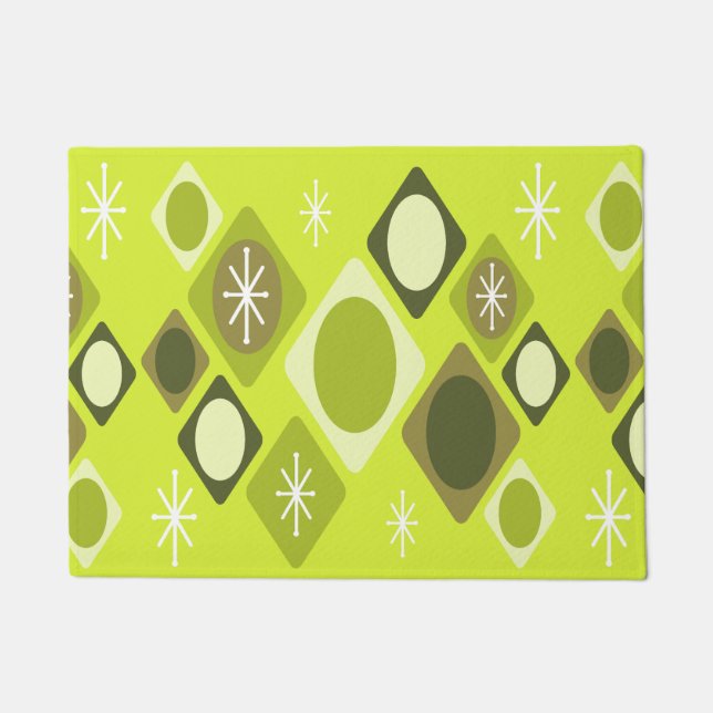 Felpudo Diamantes Ovala Starburst Chartreuse (Anverso)