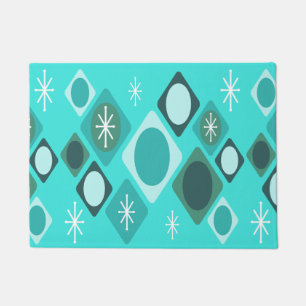 Felpudo Diamantes Ovalan Starburst Turquoise