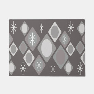 Felpudo Diamantes Ovalan Starbursts Gris Oscuro