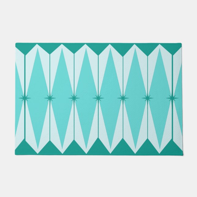 Felpudo Diamantes y estera de puerta geométricos de (Anverso)