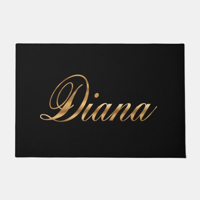 Felpudo Diana gold Design Lettering Türmatte (Anverso)