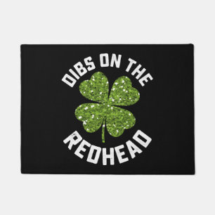 Felpudo Dibs On The Redhead St Patrick's Day Shamrock