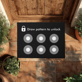 Felpudo Dibujar Patrón Para Desbloquear Geeky Funny Guay M