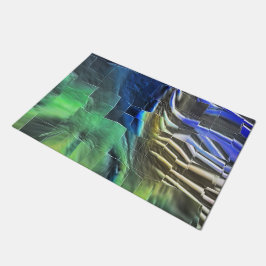 Felpudo Dibujo abstracto de mosaico ligeramente tallado y