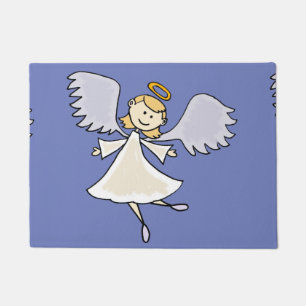Felpudo Dibujo animado del ángel del baile de la diversi