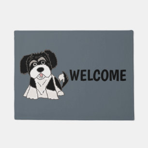 Felpudo Dibujo animado divertido del perro de perrito de