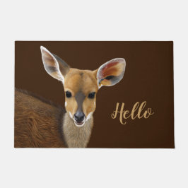 Felpudo Dibujo de Antelope Bushbuck, joven ciervo africano