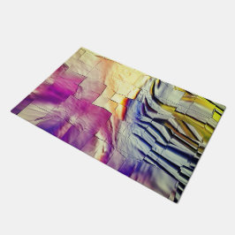 Felpudo Dibujo de mosaico abstracto ligeramente tallado y