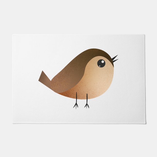 Felpudo Dibujo de pájaro gorrión (Anverso)