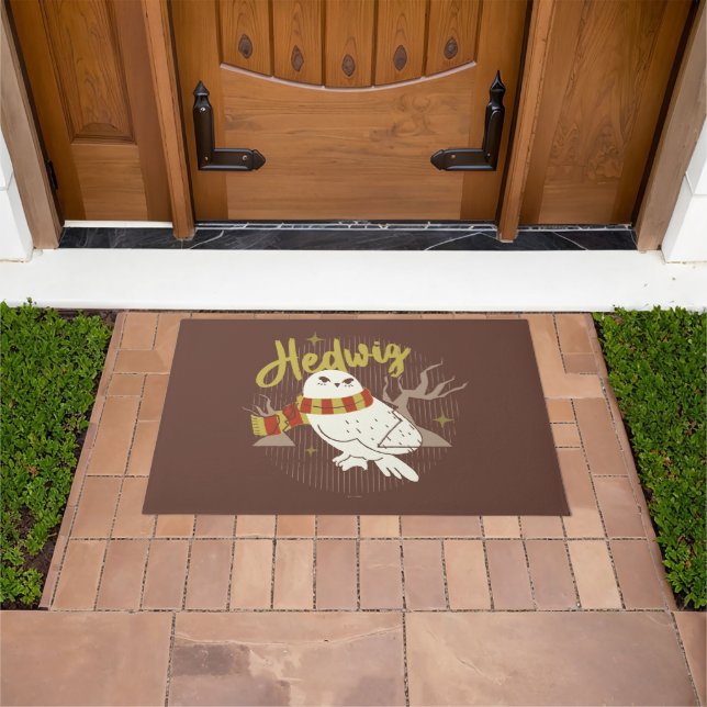 Felpudo Dibujo del Bosque Caprichoso de Hedwig (Exterior)