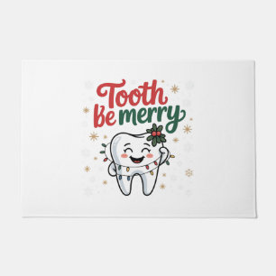 Felpudo Diente Ser Alegre Divertido Dental Dentista Navida