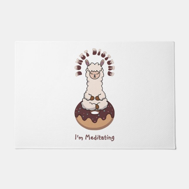 Felpudo Dificultad divertida por la boca de donut personal (Anverso)