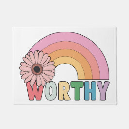 Felpudo Digno arcoiris florece