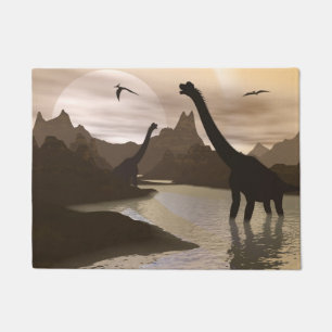 Felpudo Dinosaurios del Brachiosaurus en agua - 3D rinden