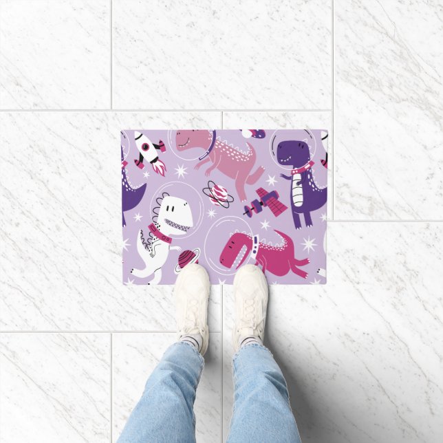 Felpudo Dinosaurios Espaciales, Dinosaurios Cutos, Estrell (Interior)