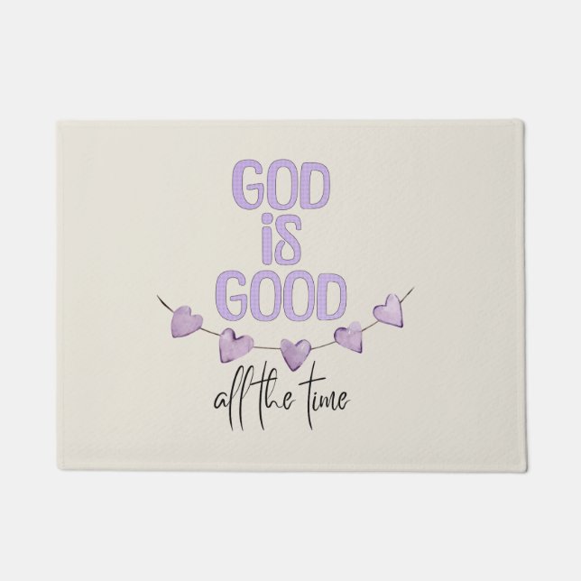 Felpudo Dios es bueno todo el tiempo (Anverso)