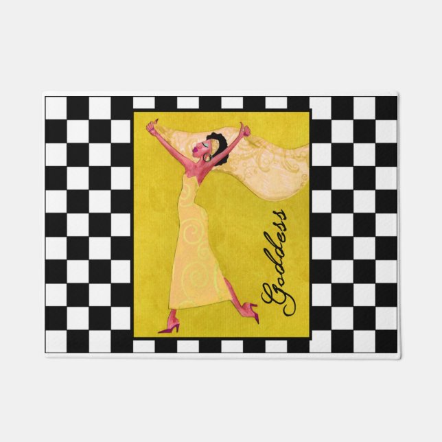 Felpudo "Diosa afroamericana" Doormat (Anverso)