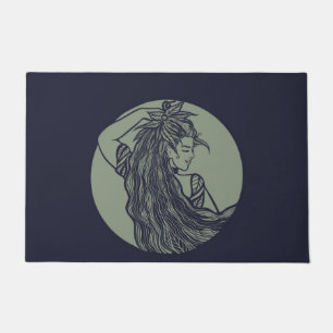 Felpudo Diosa de la Tierra Bruja Verde Pagan Druid Wits