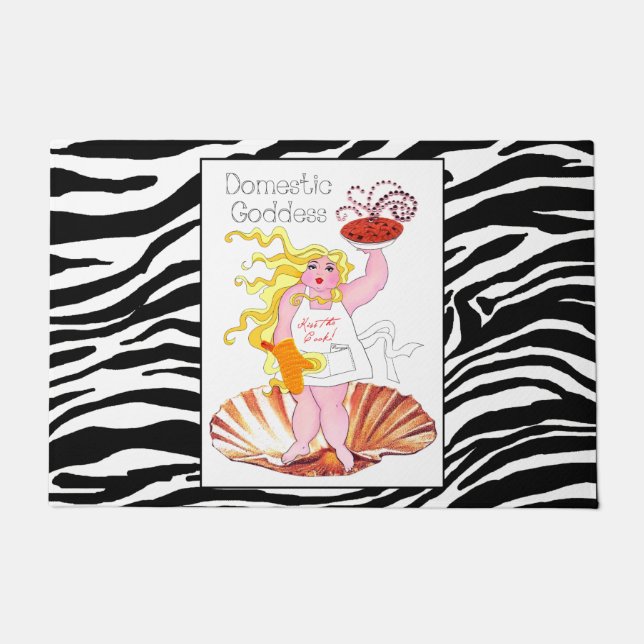 Felpudo "Diosa doméstica" - ¡Besa al Coco! (Anverso)