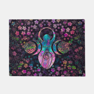 Felpudo Diosa Luna Triple con triskele