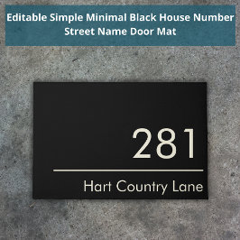 Felpudo Dirección del número de la casa dividida frente pe