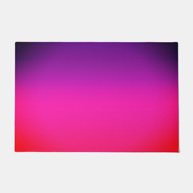 Felpudo Diseño abstracto neón púrpura y rosa (Anverso)
